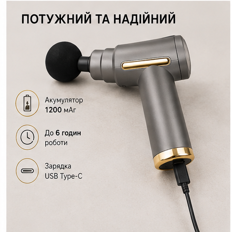 Акумулятор 1200 мАг та USB Type-C